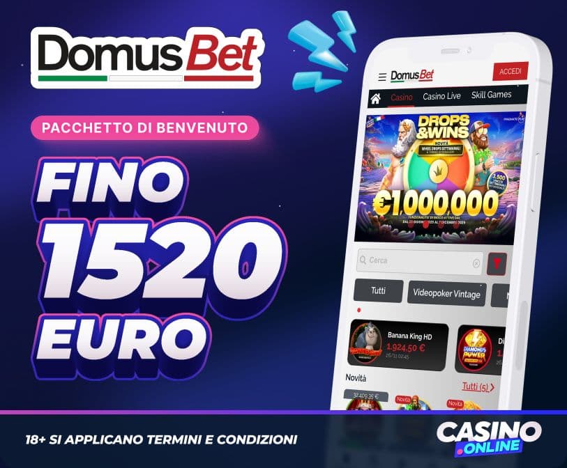 DomusBet Casino Bonus Benvenuto