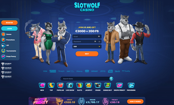 Slotwolf-desktop-homepage