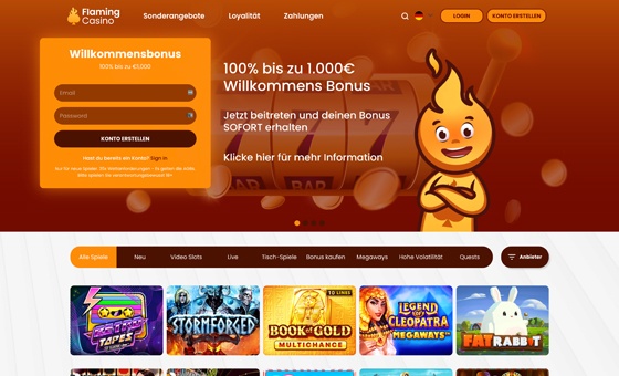 Flaming-casino-homepage-desktop