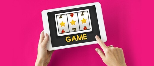 Slot game's preview on tablet.