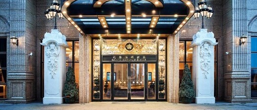 Entrance to a luxury building.
