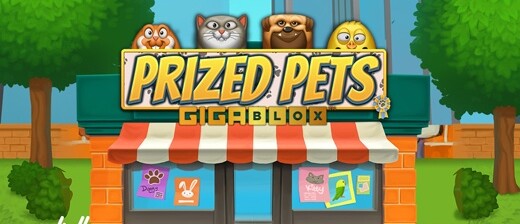 "Prized Pets: Gigablox" game's logo.