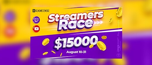 BGaming's "Streamers Race" promotional poster.