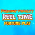 "Fishin' Frenzy: Reel Time Fortune Play" slot game's logo.