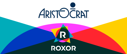Aristocrat Gaming's and Roxor Gaming's logos.