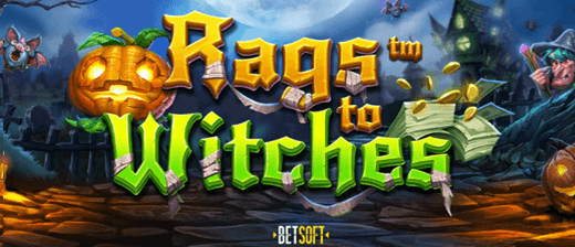 "Rags to Witches" slot game's logo.