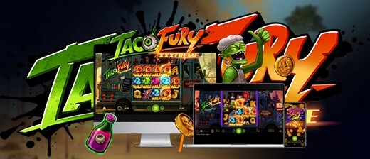 NetEnt's "Taco Fury XXXtreme" slot game.