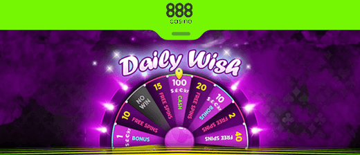 A Daily Wish Wheel at 888 Casino